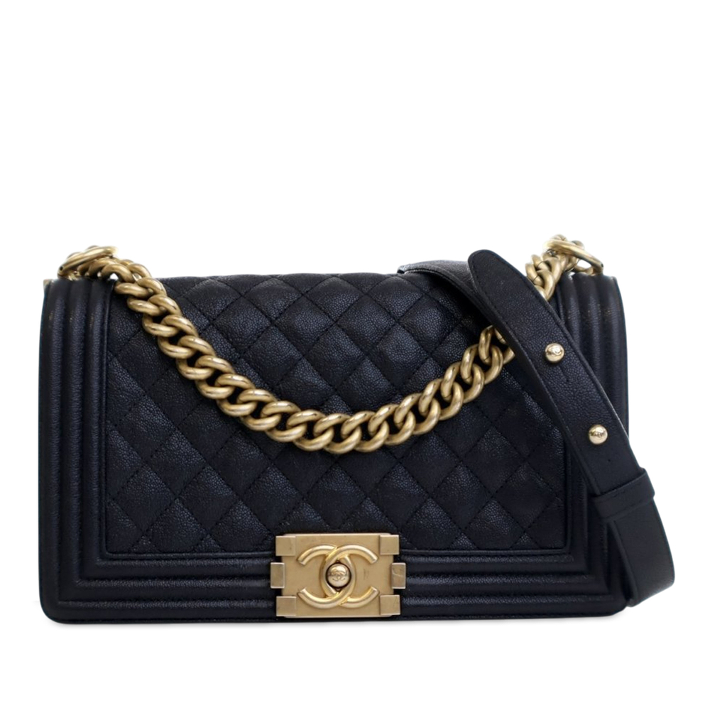 Pre-Loved Chanel Old Medium Quilted Caviar Boy Flap